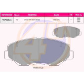 Колодки пер HON ACCORD/CR-V II 2.0/2.4/2.2CTDI 02- (с 2 датчиками) <b>4U 4UP03831</b>