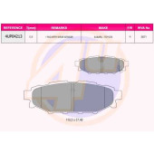 Колодки зад SUB LEGACY 2.0I/2.5 03- (с датчиком) <b>4U 4UP04213</b>