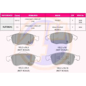 Колодки пер DAC DUSTER/REN FLUENCE/MEGANE/SCENIC/GRAND SCENIC 05- ATE <b>4U 4UP39641</b>