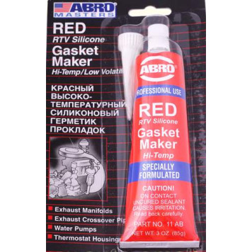 Герметик -прокладка ABRO Masters красный (85г) до 343 °С