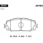 Колодки тормозные дисковые передние ADVICS SN147