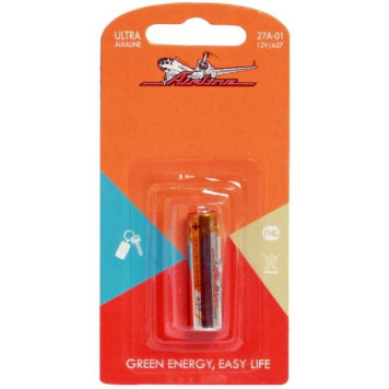 Батарейка A27 12V для брелоков сигнализаций щелочная 1 шт. <b>AIRLINE 27A-01</b>