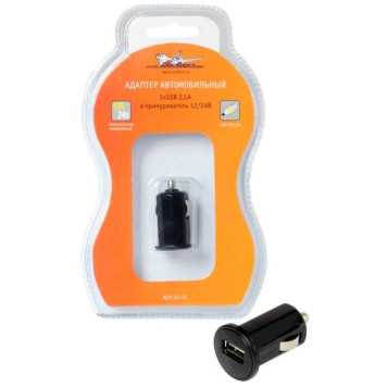 Адаптер автомобильный 1хUSB 2.1А в прикуриватель 12/24В <b>AIRLINE ACH-1U-12</b>