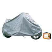 Чехол-тент на мотоцикл защитный, размер М (225х90х110см), цвет серый, универсальный <b>AIRLINE AC-MC-05</b>