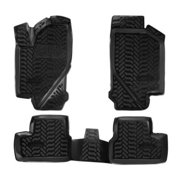 Ковры в салон (3D с подпятником) Lada Granta (2011-) компл. 4 шт., высокий борт, полимерные, черные <b>AIRLINE ACM-PS-02</b>