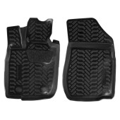 Ковры в салон передние (3D с подпятником) Lada Largus (фургон) (2012-) компл. 2 шт., высокий борт, полимерные, черные <b>AIRLINE ACM-PS-05</b>