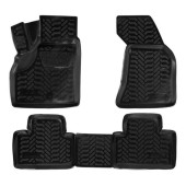 Ковры в салон (3D с подпятником) Lada Priora (2007-) компл. 4 шт., высокий борт, полимерные, черные <b>AIRLINE ACM-PS-06</b>