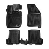 Ковры в салон (3D с подпятником) (без вещ.ящика) Lada XRAY (2016-) компл. 4 шт., (крепеж), высокий борт, полимерные, черные <b>AIRLINE ACM-PS-08</b>