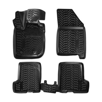 Ковры в салон (3D с подпятником) (без вещ.ящика) Lada XRAY (2016-) компл. 4 шт., (крепеж), высокий борт, полимерные, черные <b>AIRLINE ACM-PS-08</b>