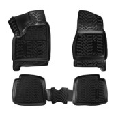 Ковры в салон (3D с подпятником) ВАЗ 2131 НИВА (5 дв.) (LADA 4x4) компл. 4 шт., высокий борт, полимерные, черные <b>AIRLINE ACM-PS-13</b>