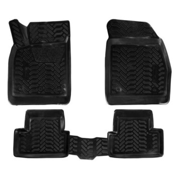 Ковры в салон (3D с подпятником) Chevrolet Cruze (2009-) компл. 4 шт., высокий борт, полимерные, черные <b>AIRLINE ACM-PS-20</b>