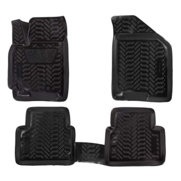 Ковры в салон (3D с подпятником) Chevrolet Lacetti (2004-2012) компл. 4 шт., высокий борт, полимерные, черные <b>AIRLINE ACM-PS-21</b>