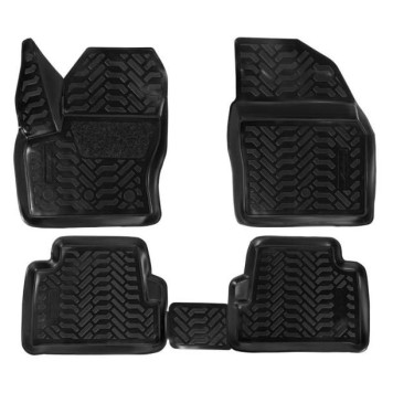 Ковры в салон (3D с подпятником) Ford Kuga (2013-) компл. 4 шт., высокий борт, полимерные, черные <b>AIRLINE ACM-PS-30</b>