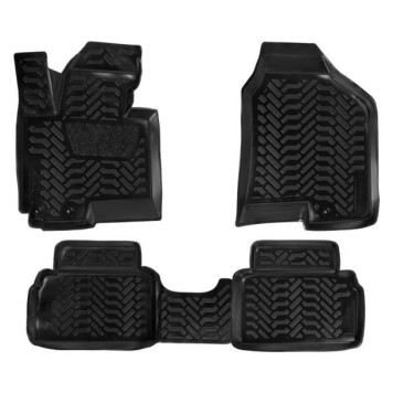 Ковры в салон (3D с подпятником) Hyundai ix35 (2010-) компл. 4 шт., высокий борт, полимерные, черные <b>AIRLINE ACM-PS-35</b>