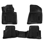 Ковры в салон (3D с подпятником) Hyundai Tucson (2015-) компл. 4 шт., высокий борт, полимерные, черные <b>AIRLINE ACM-PS-38</b>