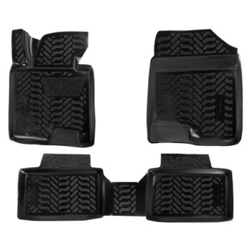 Ковры в салон (3D с подпятником) Kia Cee'd (2012-) компл. 4 шт., высокий борт, полимерные, черные <b>AIRLINE ACM-PS-39</b>