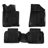 Ковры в салон (3D с подпятником) Kia Optima (2016-) компл. 4 шт., высокий борт, полимерные, черные <b>AIRLINE ACM-PS-40</b>