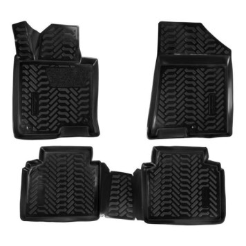 Ковры в салон (3D с подпятником) Kia Optima (2016-) компл. 4 шт., высокий борт, полимерные, черные <b>AIRLINE ACM-PS-40</b>