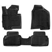 Ковры в салон (3D с подпятником) Kia Sportage III (2010-16) компл. 4 шт., высокий борт, полимерные, черные <b>AIRLINE ACM-PS-42</b>