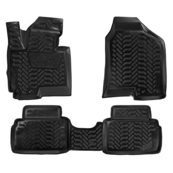 Ковры в салон (3D с подпятником) Kia Sportage III (2010-16) компл. 4 шт., высокий борт, полимерные, черные <b>AIRLINE ACM-PS-42</b>