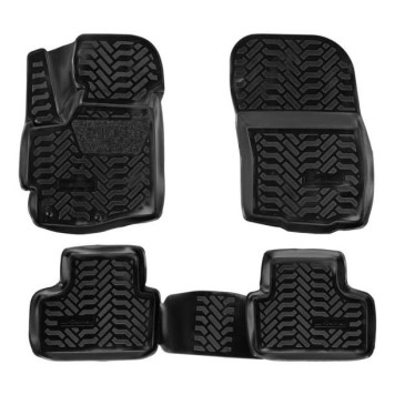 Ковры в салон (3D с подпятником) Mitsubishi ASX (2010-) компл. 4 шт., высокий борт, полимерные, черные <b>AIRLINE ACM-PS-46</b>