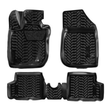 Ковры в салон (3D с подпятником) Renault Duster 2WD (2011-15) компл. 4 шт., высокий борт, полимерные, черные <b>AIRLINE ACM-PS-53</b>