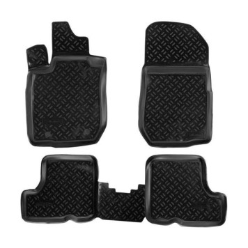 Ковры в салон Renault Sandero I /Sandero Stepway (2009-14) компл. 4 шт., (крепеж), высокий борт, полимерные, черные <b>AIRLINE ACM-PS-57</b>