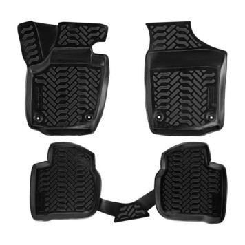 Ковры в салон (3D) Skoda Rapid (2013-) компл. 4 шт., высокий борт, полимерные, черные <b>AIRLINE ACM-PS-61</b>