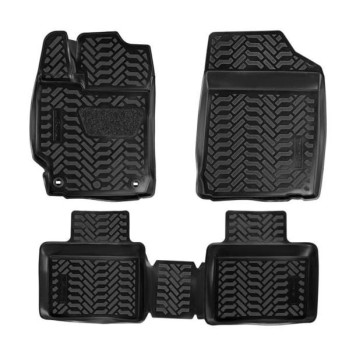 Ковры в салон (3D с подпятником) Toyota Camry VII (XV50) (2011-)компл. 4 шт., (крепеж), высокий борт, полимерные, черные <b>AIRLINE ACM-PS-65</b>