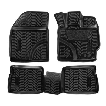 Ковры в салон (3D с подпятником) Toyota Prius (ПР) (XV30) (2009-15) компл. 4 шт., высокий борт, полимерные, черные <b>AIRLINE ACM-PS-68</b>