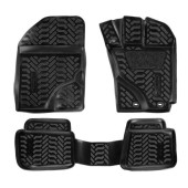 Ковры в салон (3D с подпятником) Toyota Corolla Fielder 4WD (ПР) (2006-2012) 4WD компл. 4 шт., (крепеж), высокий борт, полимерные, черные <b>AIRLINE ACM-PS-71</b>
