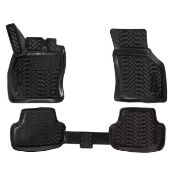 Ковры в салон (3D с подпятником) VW Golf VII (2012-) компл. 4 шт., высокий борт, полимерные, черные <b>AIRLINE ACM-PS-72</b>