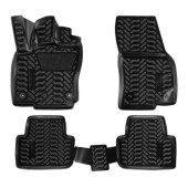 Ковры в салон (3D с подпятником) VW Tiguan II (2016 -) компл. 4 шт., высокий борт, полимерные, черные <b>AIRLINE ACM-PS-74</b>