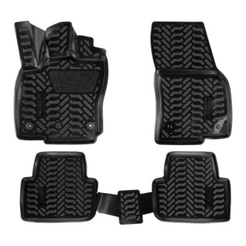 Ковры в салон (3D с подпятником) VW Tiguan II (2016 -) компл. 4 шт., высокий борт, полимерные, черные <b>AIRLINE ACM-PS-74</b>