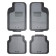 Ковры полимерные с отстегивающимся ковролином в салон автомобиля универсальные, цвет - серый/черный, комплект из 4х ковров <b>AIRLINE ACM-RCM-04</b>