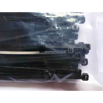 Хомуты-стяжки кабельные 3,6*150 мм пластиковые черные (100 шт) AIRLINE ACT-N-20-2