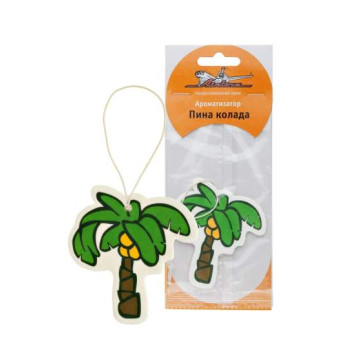 Ароматизатор подвесной бумажный "Пальма" пина колада <b>AIRLINE AF-C02-PC</b>