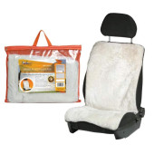 Накидка из натурального меха, белая с коротким ворсом, на переднее сидение, 110*49см <b>AIRLINE AFC-SH-01</b>