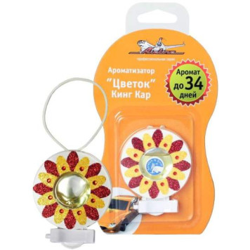 Ароматизатор на дефлектор гелевый "Цветок" кинг кар <b>AIRLINE AF-D02-KC</b>