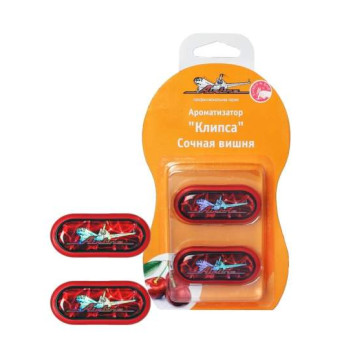 Ароматизатор на дефлектор "Клипса" сочная вишня <b>AIRLINE AF-F02-SC</b>