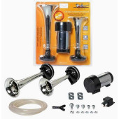 Сигнал звуковой пневматический 160/210мм 600/756Гц 115дБ 12В LOW/HIGH комплект с компрессором <b>AIRLINE AHR-12C-04</b>