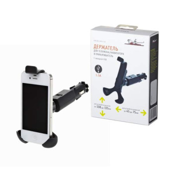 Держатель для телефона/навигатора в прикуриватель с зарядкой USB <b>AIRLINE AMS-F-02</b>