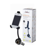 Держатель для телефона в прикуриватель на длинной штанге с гнездом прикуривателя и 2xUSB <b>AIRLINE AMS-F-04</b>