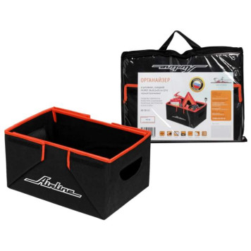 Органайзер в багажник, складной 36*18, 5*26 см (17л), черный/оранжевый <b>AIRLINE AO-SB-23</b>