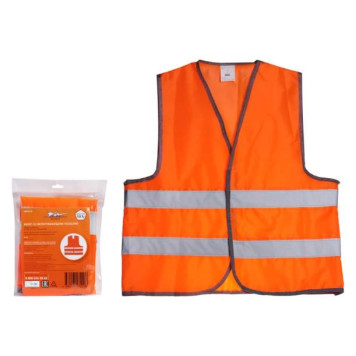 Жилет со светоотражающими полосами, взрослый, р. XL (65х65 см), оранжевый <b>AIRLINE ARW-AV-04</b>