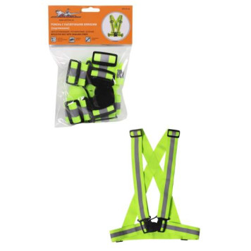 Ремень с наплечными лямками (подтяжками) светоотражающий, регулируемый, зеленый <b>AIRLINE ARW-BS-08</b>