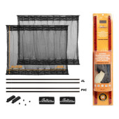 Шторки солнцезащитные раздвижные М (Д*В: 60*42-47см), цвет черный <b>AIRLINE ASPS-S-09</b>