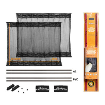 Шторки солнцезащитные раздвижные S (Д*В: 70*37-42см), цвет черный <b>AIRLINE ASPS-S-11</b>