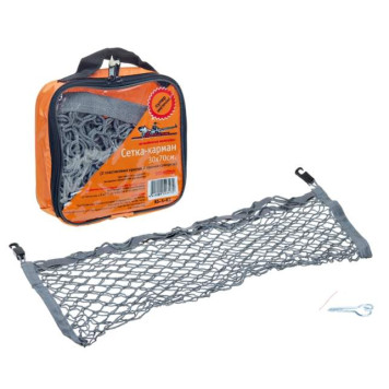 Сетка карман 30*70 см (2 пластиковых крючка, 2 крючка-самореза) <b>AIRLINE AS-S-01</b>