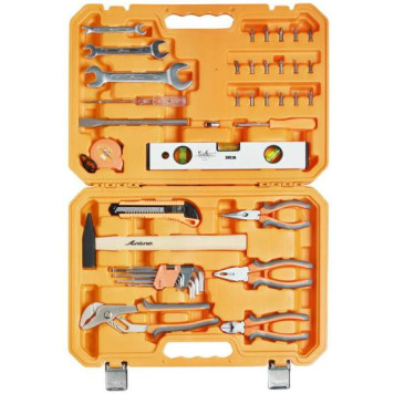 Набор инструментов "Домашний мастер" 41 предмет + фонарь, пласт.кейс <b>AIRLINE AT-41-04</b>